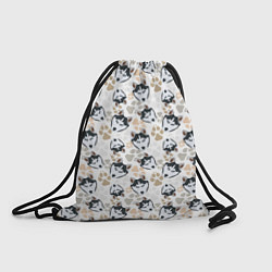 Рюкзак-мешок Собака Сибирский Хаски, цвет: 3D-принт