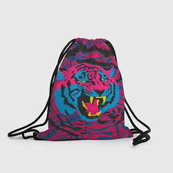 Рюкзак-мешок Тигр красочный, цвет: 3D-принт