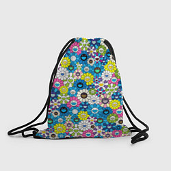 Рюкзак-мешок Takashi Murakami Улыбающиеся цветы, цвет: 3D-принт