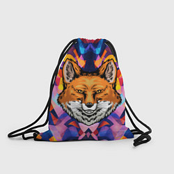 Рюкзак-мешок АБСТРАКЦИЯ И ГОЛОВА ЛИСЫ FOX HEAD, цвет: 3D-принт
