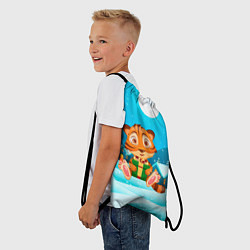 Рюкзак-мешок Новогодние подарки Тигр 2022, цвет: 3D-принт — фото 2