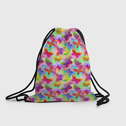 Рюкзак-мешок Разноцветные Бабочки Color, цвет: 3D-принт