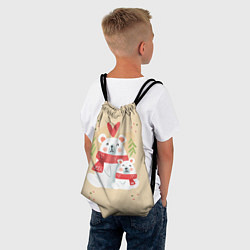 Рюкзак-мешок Мишки с шарфиком, цвет: 3D-принт — фото 2