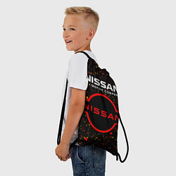 Рюкзак-мешок NISSAN - Брызги, цвет: 3D-принт — фото 2