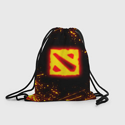 Рюкзак-мешок DOTA 2 FIRE LOGO ДОТА 2 ОГНЕННЫЙ ЛОГО, цвет: 3D-принт