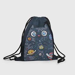 Рюкзак-мешок Космический кот в планетах, цвет: 3D-принт