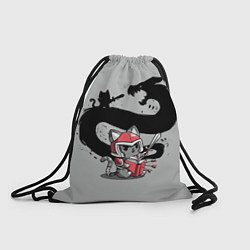 Рюкзак-мешок Кот рыцарь, цвет: 3D-принт