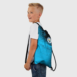 Рюкзак-мешок Manchester City голубая форма, цвет: 3D-принт — фото 2