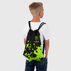 Рюкзак-мешок Monster Energy green, цвет: 3D-принт — фото 2