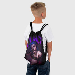 Рюкзак-мешок JINX ARCANE НАДПИСЬ LEAGUE OF LEGENDS, цвет: 3D-принт — фото 2