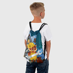 Рюкзак-мешок Тигр - ремонтник, цвет: 3D-принт — фото 2