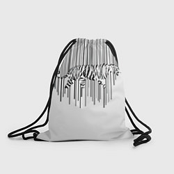 Рюкзак-мешок Черный Водяной Полосатый Тигр Новый Год 2022, цвет: 3D-принт