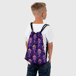 Рюкзак-мешок Грибы психоделика, цвет: 3D-принт — фото 2