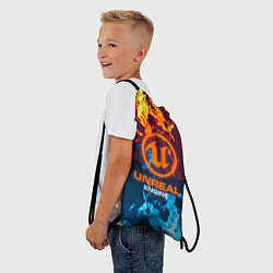 Рюкзак-мешок Unreal Огонь, цвет: 3D-принт — фото 2