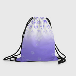 Рюкзак-мешок GENSHIN IMPACT SYMBOL PATTERN SAKURA САКУРА, цвет: 3D-принт