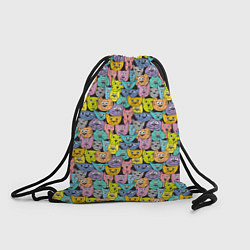 Рюкзак-мешок Весёлые Котики, цвет: 3D-принт