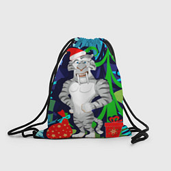 Рюкзак-мешок Новогодний тигр в джунглях, цвет: 3D-принт