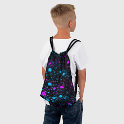Рюкзак-мешок Брызги неоновые ярких красок, цвет: 3D-принт — фото 2