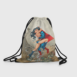 Рюкзак-мешок The Kiss of Superman and Wonder Woman, цвет: 3D-принт