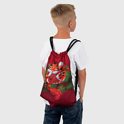 Рюкзак-мешок Игривый китайский тигр, цвет: 3D-принт — фото 2