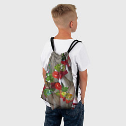 Рюкзак-мешок Зимние ягоды, цвет: 3D-принт — фото 2