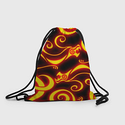 Рюкзак-мешок ОГНЕННОЕ ТАТУ ДРАКЕНА DRAKEN FIRE TATTOO, цвет: 3D-принт