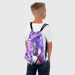 Рюкзак-мешок SHOGUN RAIDEN KATANA NEON, GENSHIN IMPACT, цвет: 3D-принт — фото 2