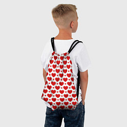 Рюкзак-мешок Сердечки - любовь, цвет: 3D-принт — фото 2