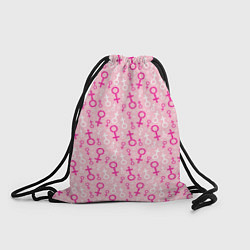 Рюкзак-мешок Гендерный Женский Знак Венеры, цвет: 3D-принт