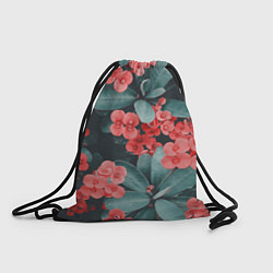 Рюкзак-мешок Красивые Цветы на Зеленом дереве, цвет: 3D-принт