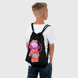 Рюкзак-мешок БлаБлаФанФан на черном, цвет: 3D-принт — фото 2