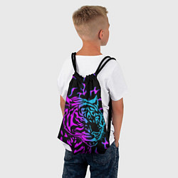 Рюкзак-мешок Неоновый ТИГР Год тигра, цвет: 3D-принт — фото 2