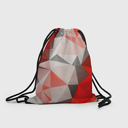 Рюкзак-мешок Красно-серая геометрия, цвет: 3D-принт