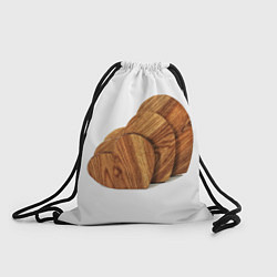 Рюкзак-мешок Сердечки из дерева, цвет: 3D-принт