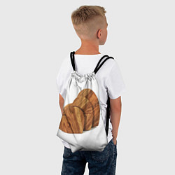 Рюкзак-мешок Сердечки из дерева, цвет: 3D-принт — фото 2