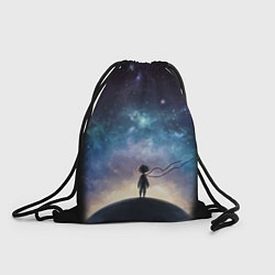 Рюкзак-мешок Маленький принц на фоне космоса, цвет: 3D-принт