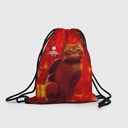 Рюкзак-мешок The Stray Кот-бродяга в огненных тонах, цвет: 3D-принт