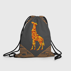 Рюкзак-мешок Жираф из листьев, цвет: 3D-принт
