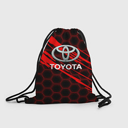 Рюкзак-мешок Toyota: Красные соты, цвет: 3D-принт