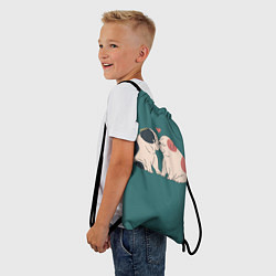 Рюкзак-мешок Влюблённые бульдоги, цвет: 3D-принт — фото 2