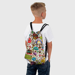 Рюкзак-мешок Смайл рисунки - арт, цвет: 3D-принт — фото 2