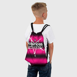 Рюкзак-мешок Satan school for bad boys and girls pink, цвет: 3D-принт — фото 2