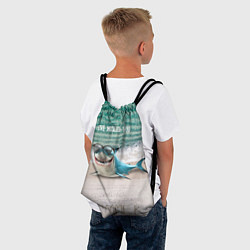 Рюкзак-мешок Я скучаю - Акула, цвет: 3D-принт — фото 2