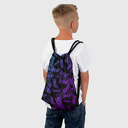 Рюкзак-мешок STI NEON PATTERN, цвет: 3D-принт — фото 2