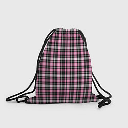 Мешок для обуви Шотландская клетка Tartan scottish роз-черно-бел