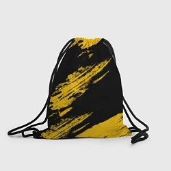 Рюкзак-мешок BLACK AND YELLOW GRUNGE ГРАНЖ, цвет: 3D-принт