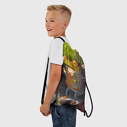 Рюкзак-мешок Лягушка хулиган Frog hooligan, цвет: 3D-принт — фото 2