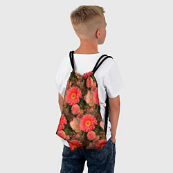 Рюкзак-мешок Полевые цветочки дачные цветы, цвет: 3D-принт — фото 2