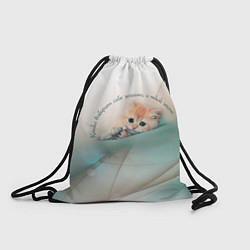 Рюкзак-мешок Кошка выбирает себе хозяина, и никак иначе, цвет: 3D-принт