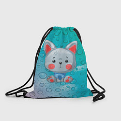 Рюкзак-мешок Серый маленький волк, цвет: 3D-принт